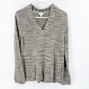 ✅ J Jill Multi Color Sweater V-Neck Women's Sweater SIZE‎ MEDIUM PETITE